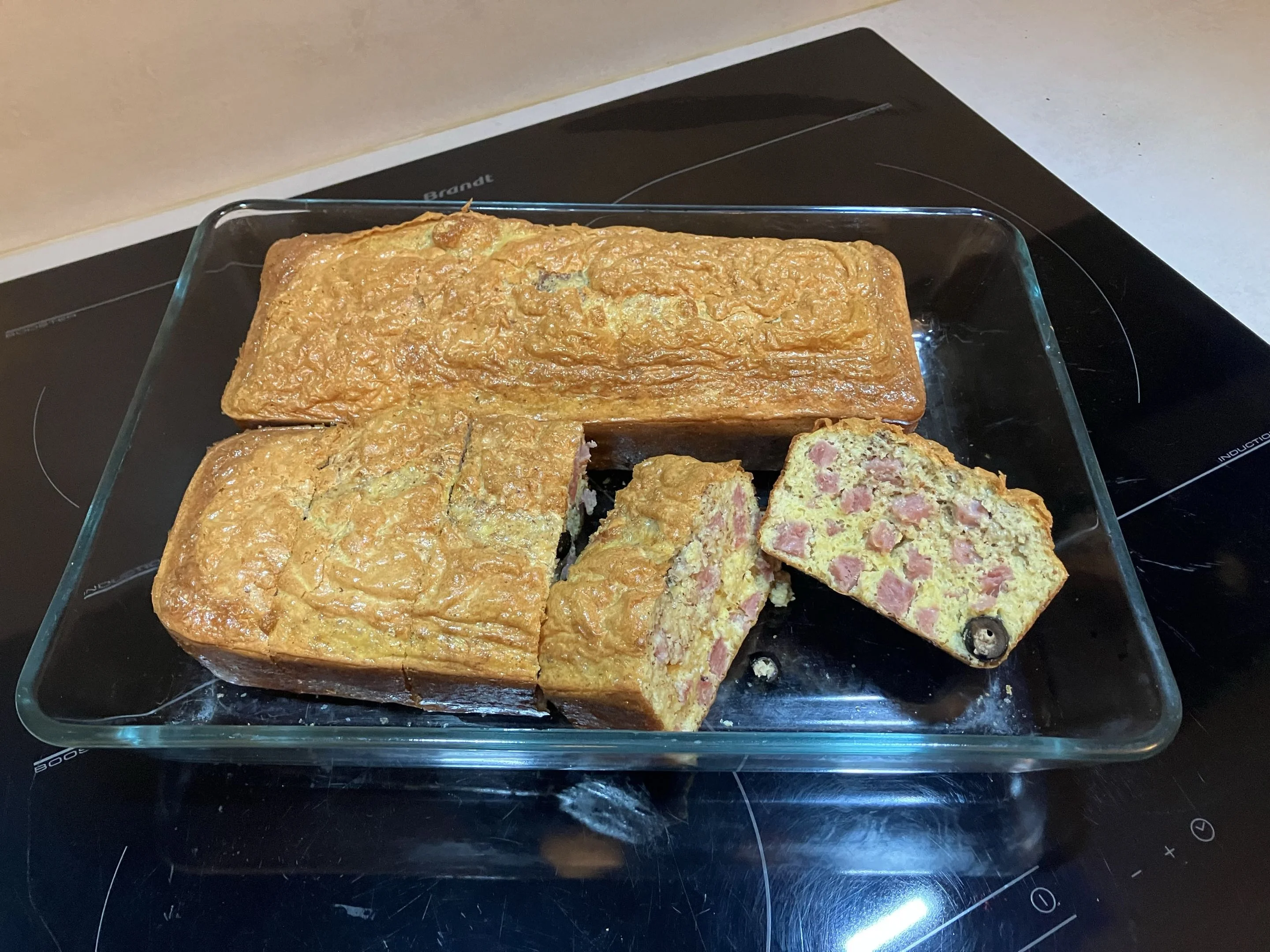 Tranches de cake jambon olives